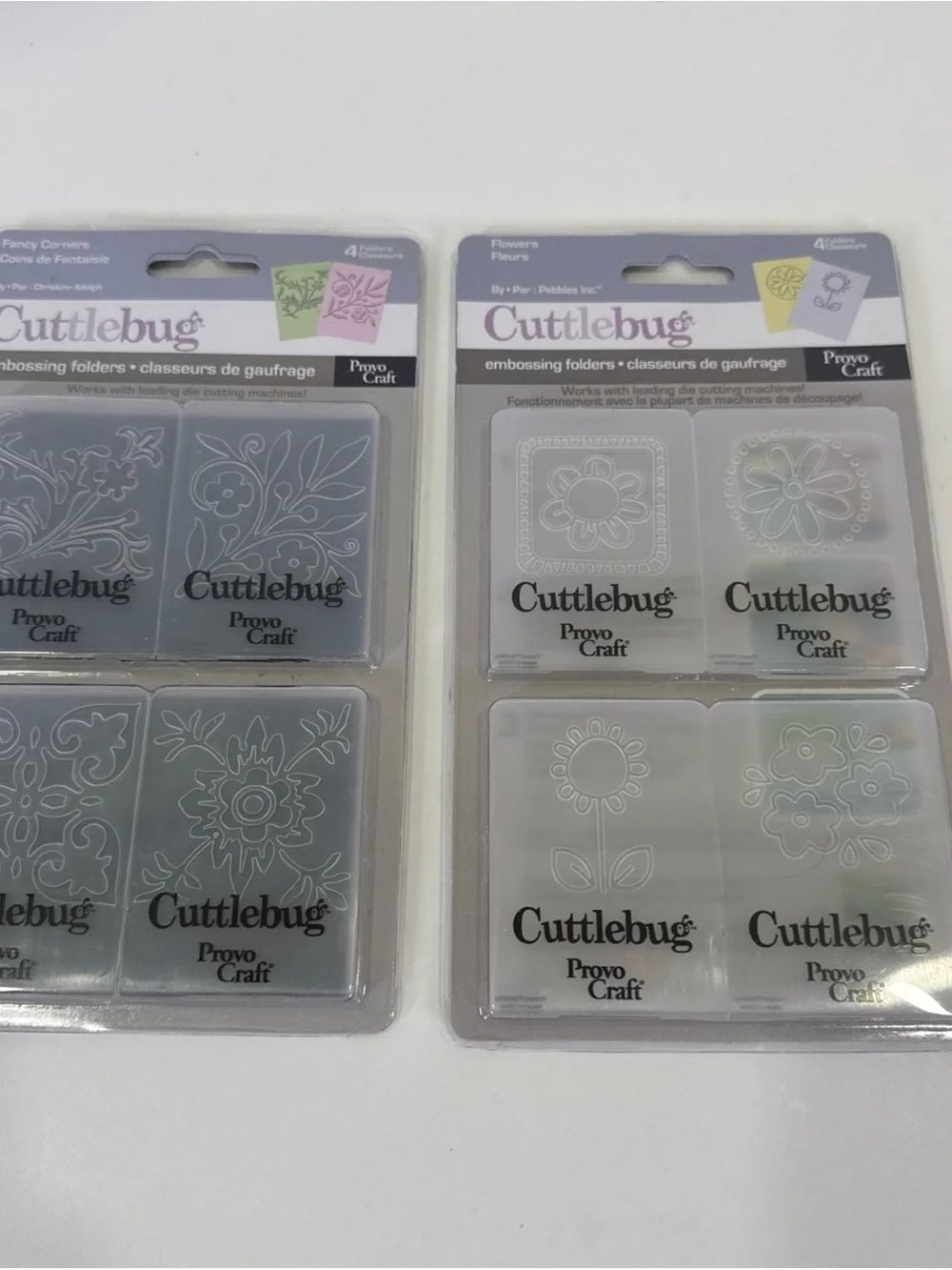 LOT CUTTLEBUG EMBOSSING FOLDERS & BORDERS 4x6 & 2x2.75 & 3x3.75 Provo Craft NEW